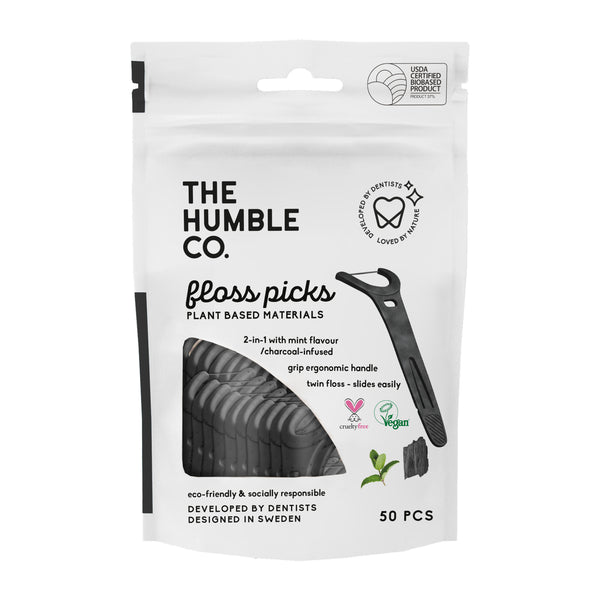 Grip Floss Picks - Charcoal