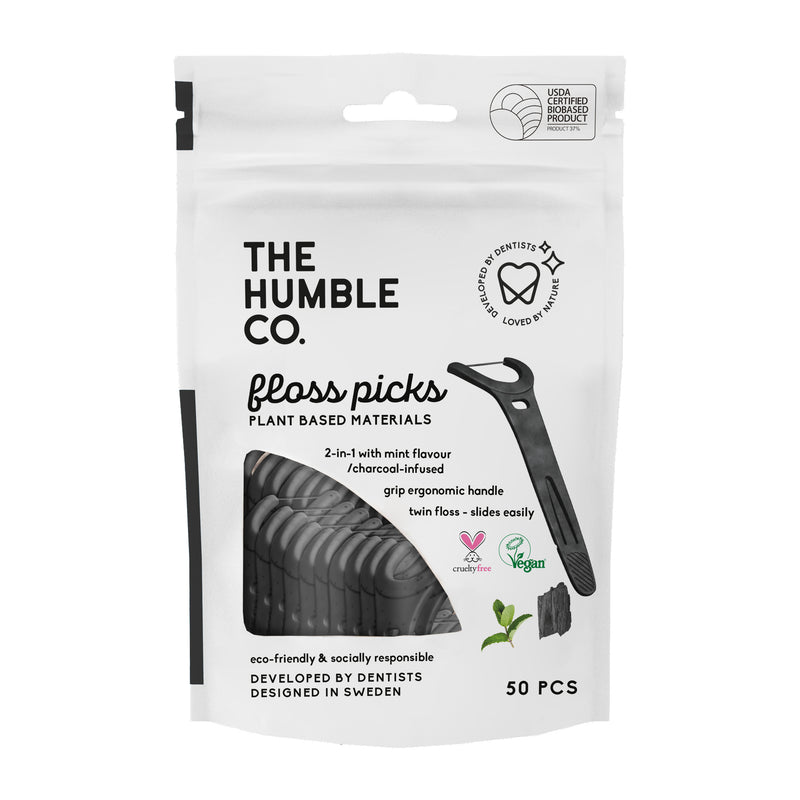 Grip Floss Picks - Charcoal