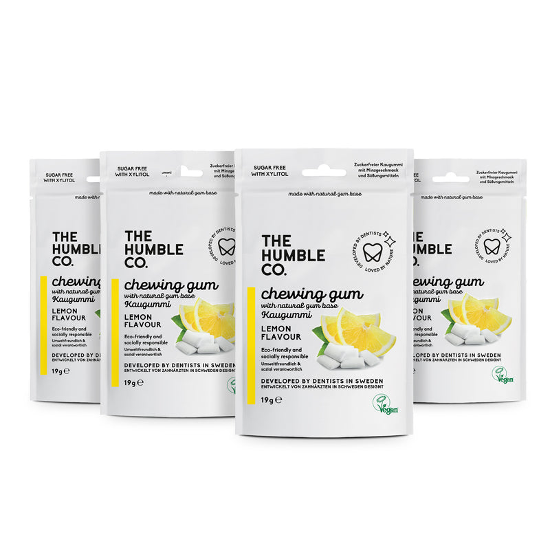 4x Natural Chewing Gum - Lemon