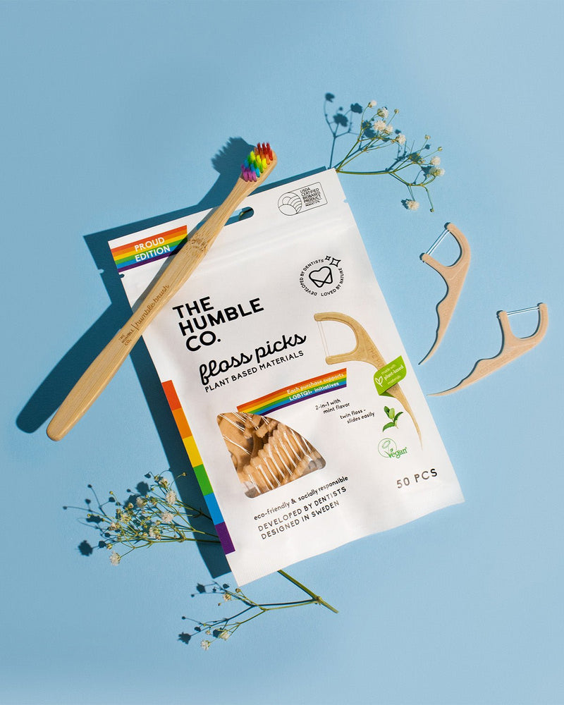 Proud Version - Floss Picks - Mint (50 pack) - The Humble Co.