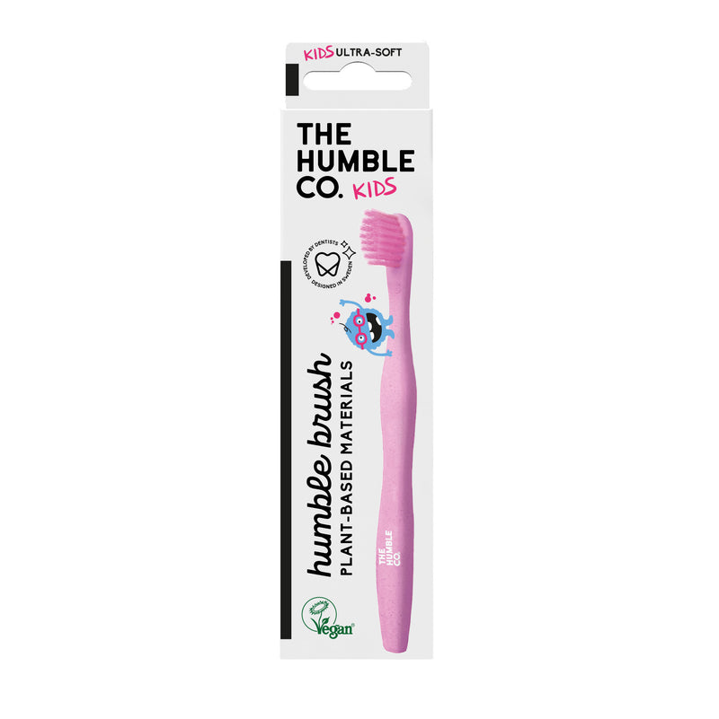 Brosse à dents pour enfants Humble Brush à base de plantes - rose